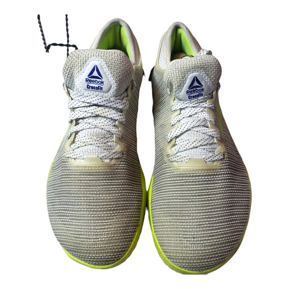 Reebok Cross Fit Nano W Size 9.5 Puddy/Grey ,Yellow And Green - Picture 4 of 8